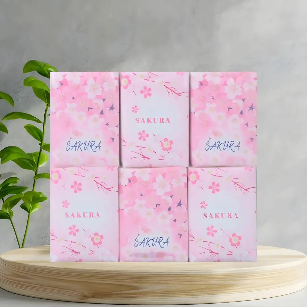 Sakura Serisi Kağıt Mendil 8Yp. 18'li Paket