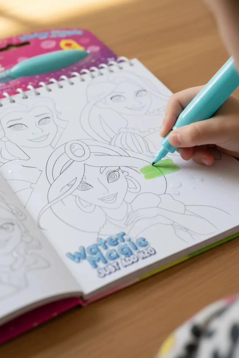 Disney Prenses Lisanslı Su Büyüsü Boyama Seti – Tekrar Kullanılabilir & Temiz