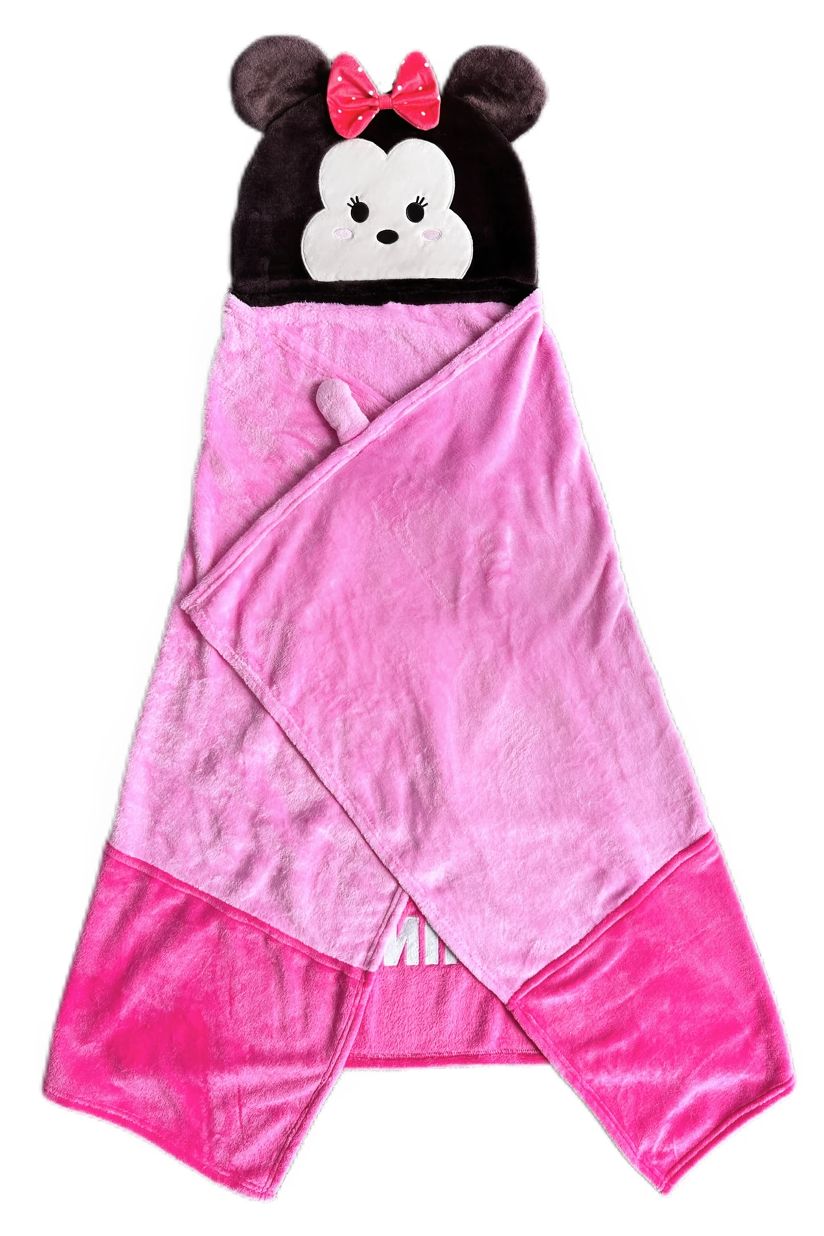 Disney Lisanslı Tsum Tsum Serisi Kapüşonlu Battaniye (Minnie Mouse)