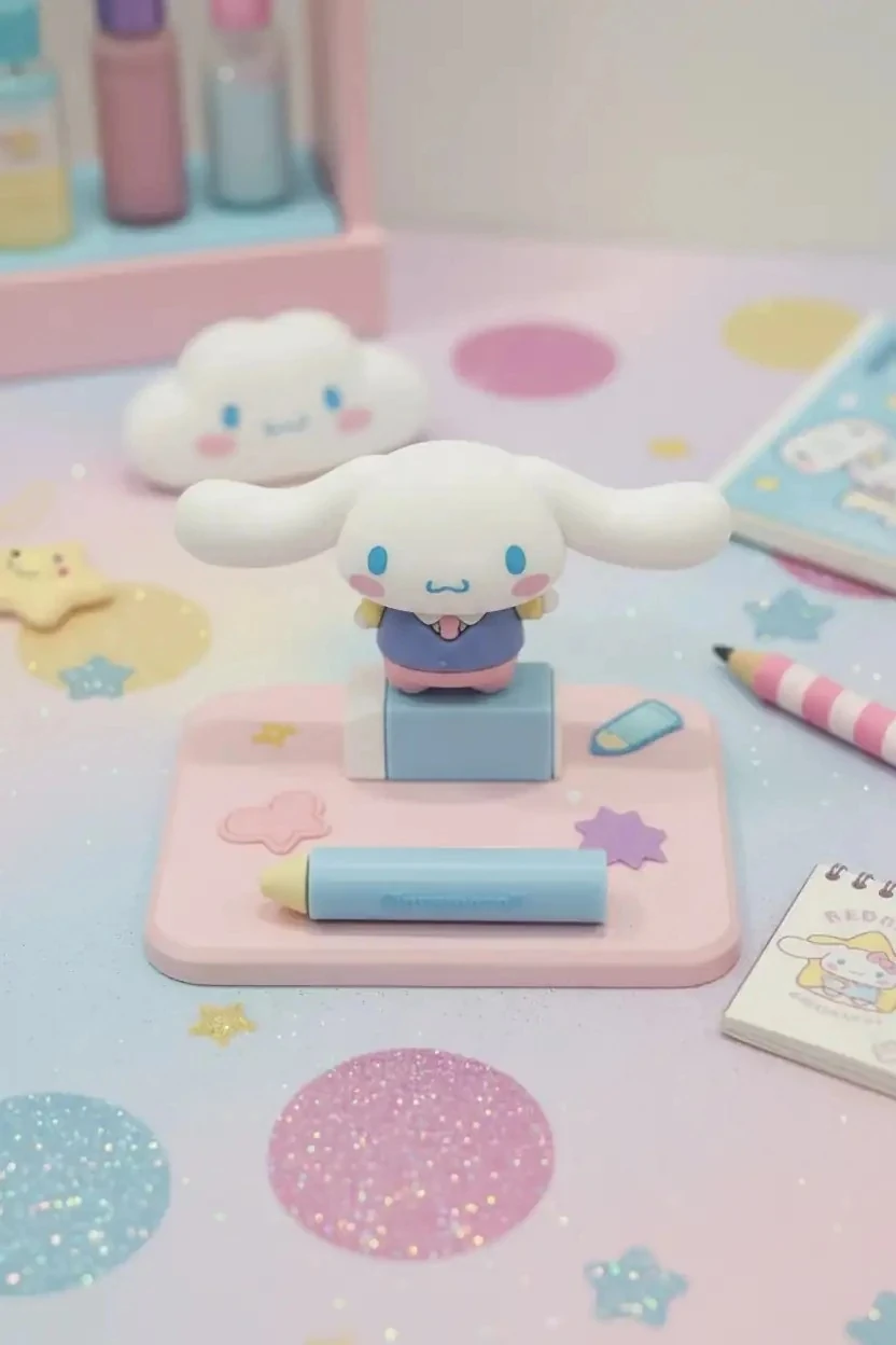Sanrio Lisanslı Okul Serisi Masa Üstü Telefon Tutucu (Cinnamoroll)