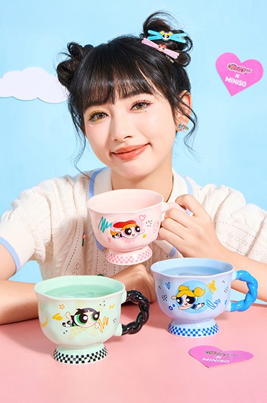 Powerpuff Girls Lisanslı Kulplu Seramik Bardak 330mL - Bubbles