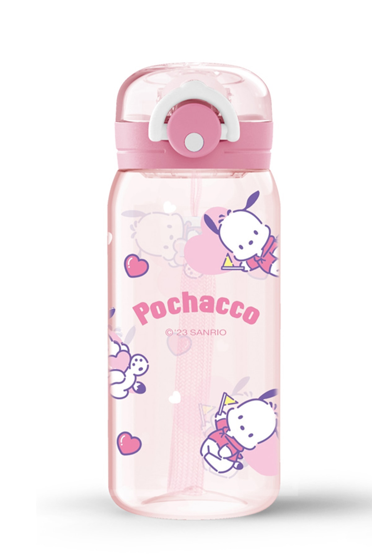 Sanrio Lisanslı Askılı Plastik Şişe (450mL)(Pochacco)