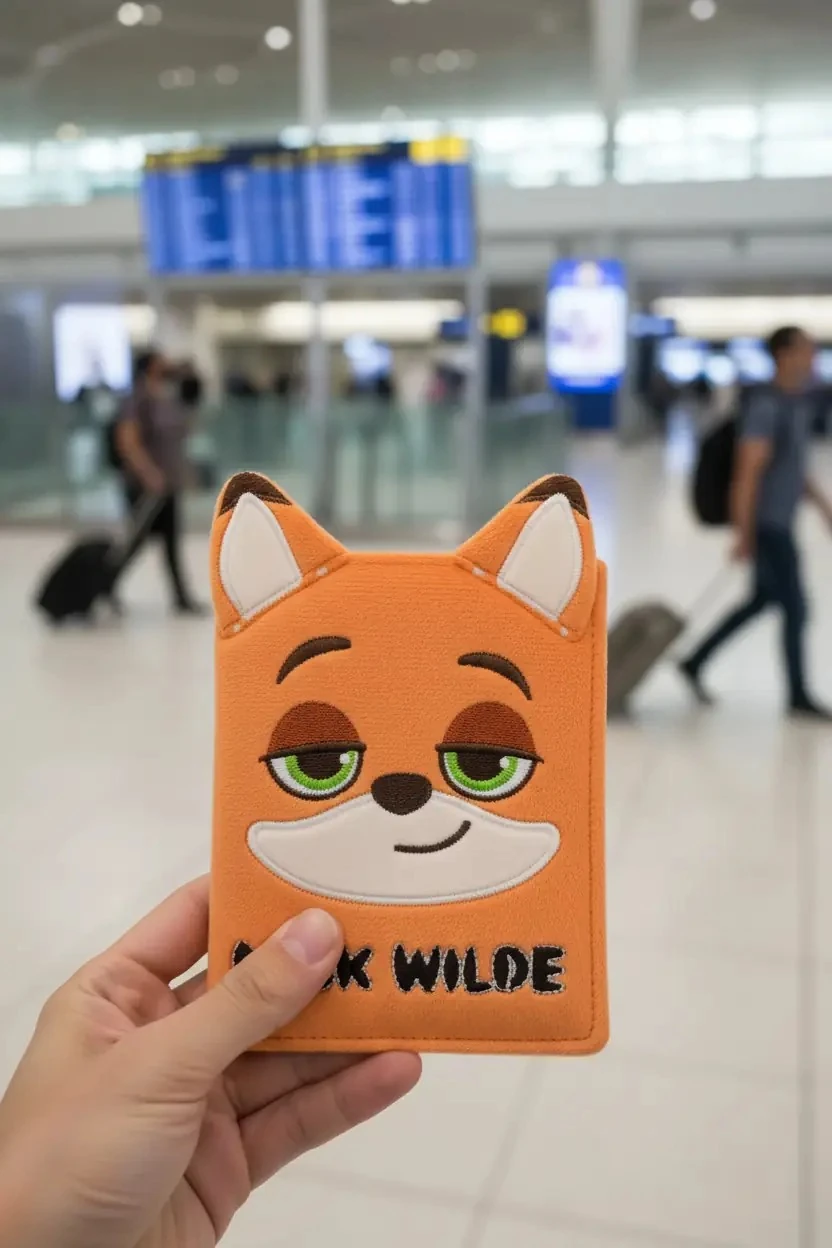 Disney Zootropolis Lisanslı Peluş Pasaport Kılıfı - Nick