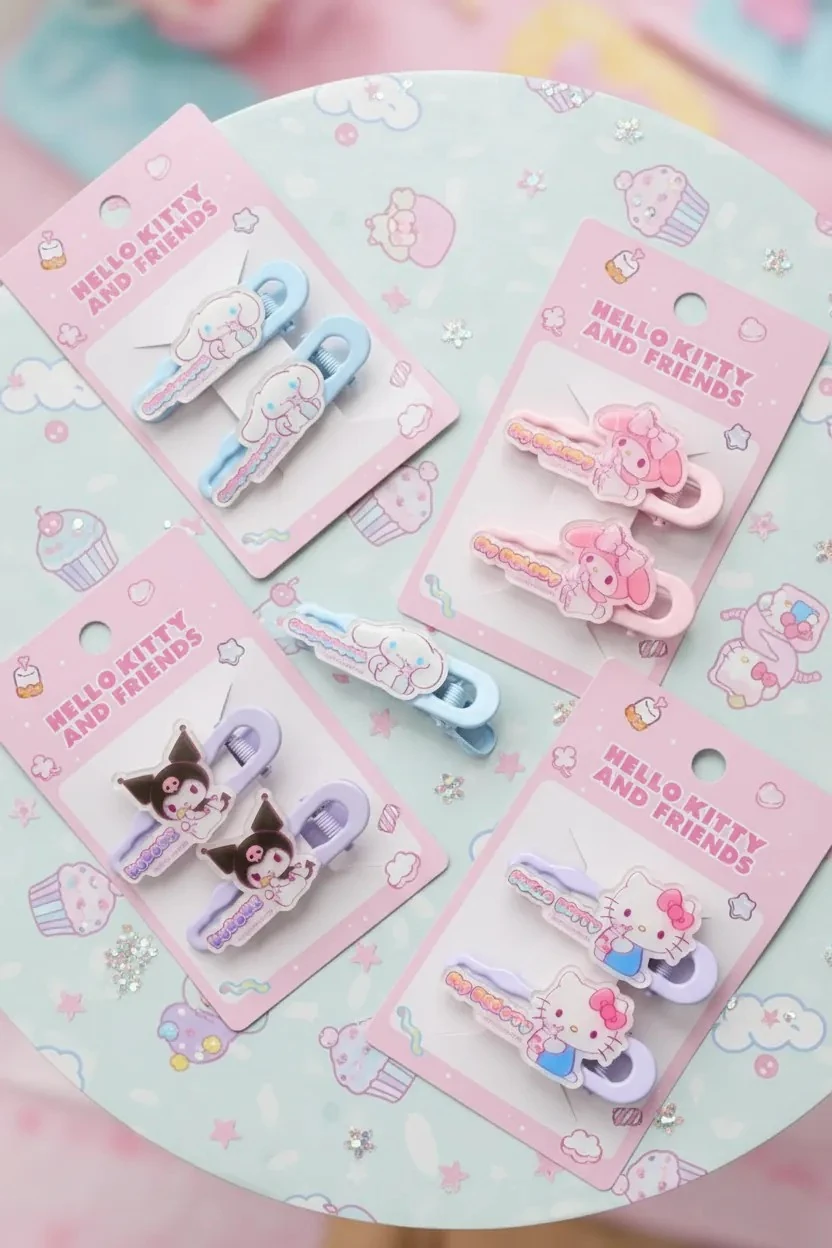 Sanrio Lisanslı Hello Kitty ve Arkadaşları Serisi Boncuklu Toka