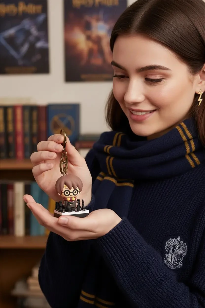 Harry Potter Lisanslı Dama Tahtası Damgalı Anahtarlık