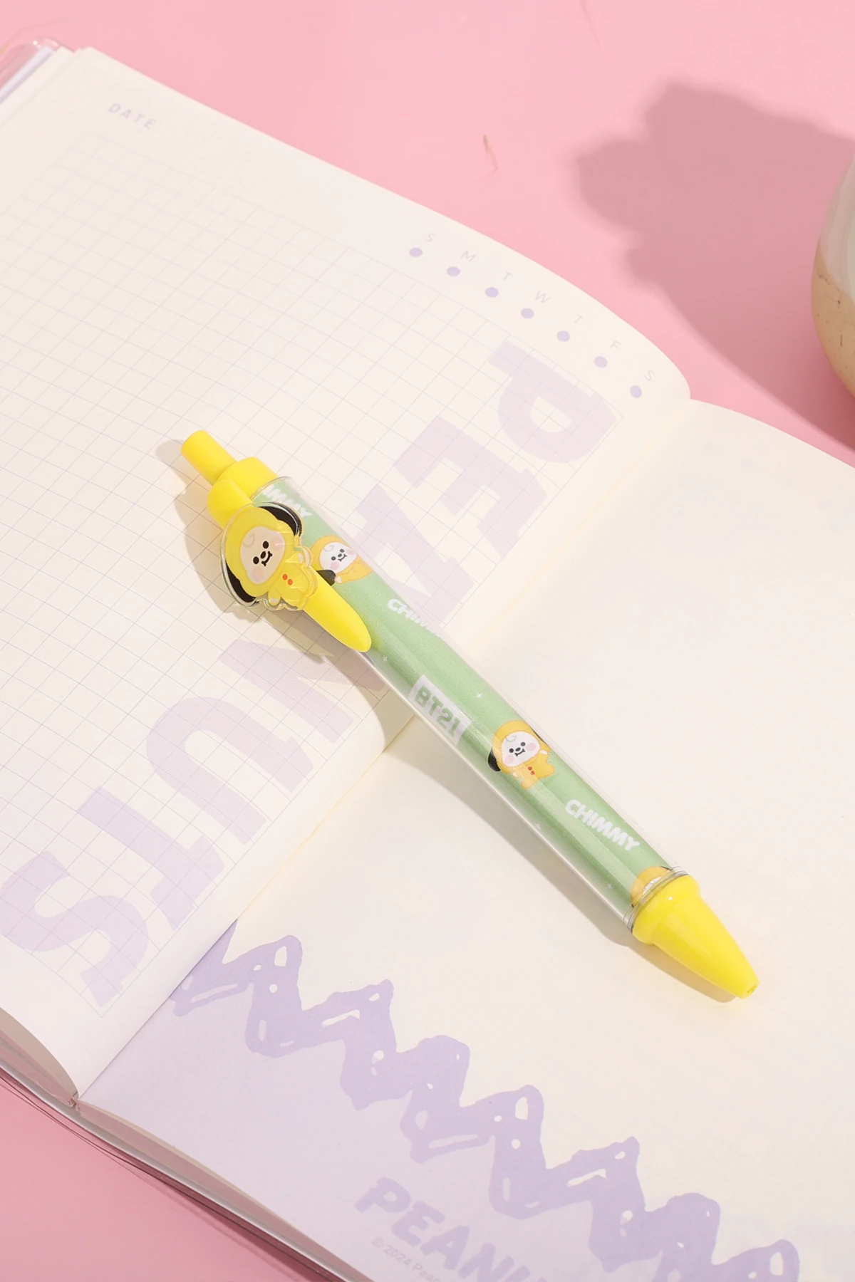 BT21 Lisanslı Figürlü Tükenmez Kalem (1.0 mm, Siyah)