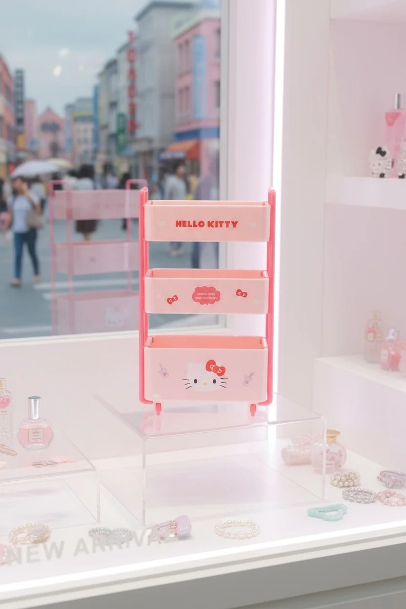Sanrio Lisanslı Hello Kitty Tekerlekli El Arabası