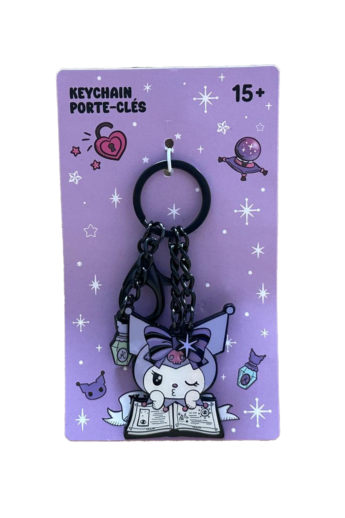 Sanrio Lisanslı Kuromi Metal Anahtarlık