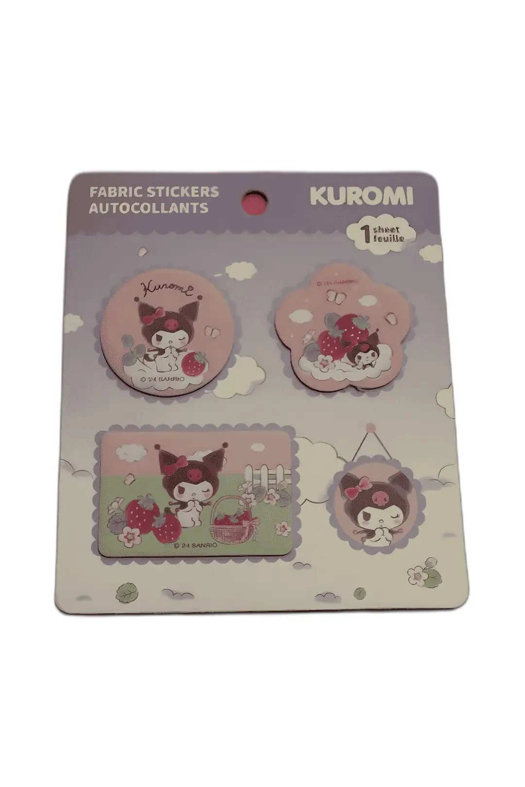 Sanrio Lisanslı Çilek Koleksiyonu Yapışkanlı Kumaş Sticker