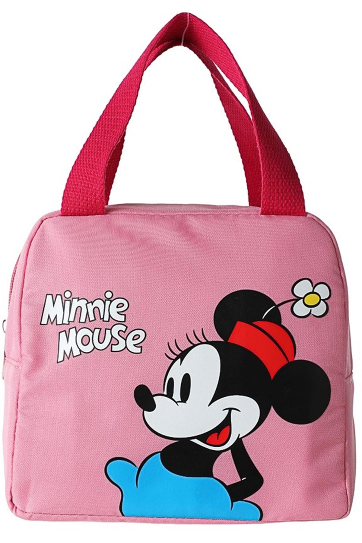 Mickey Mouse Lisanslı Kare Yiyecek Çantası - Pembe