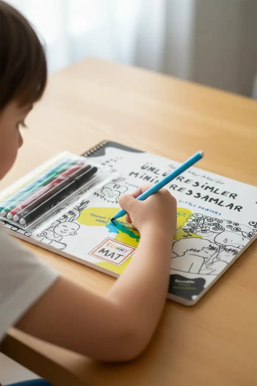 Akademi Çocuk Mini Funny Mat Ünlü Resimler – 6 Kalemli Minik Ressamlar Seti