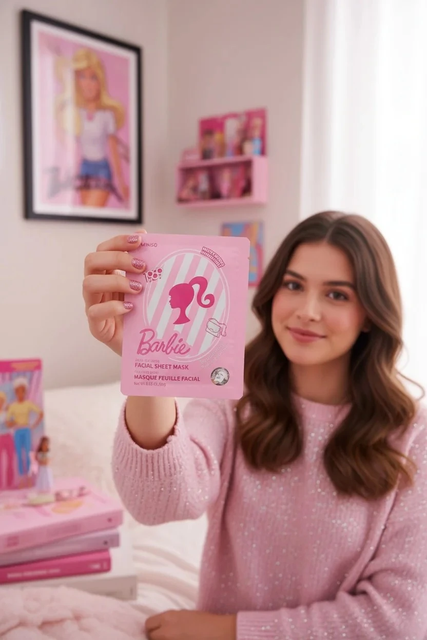 Barbie Lisanslı Kağıt Yüz Maskesi - Hyaluronic Asit