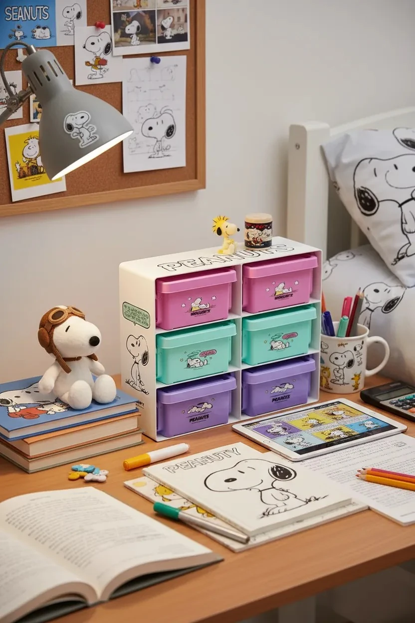 Snoopy Lisanslı Renkli Serisi Saklama Kutusu (7 parça)