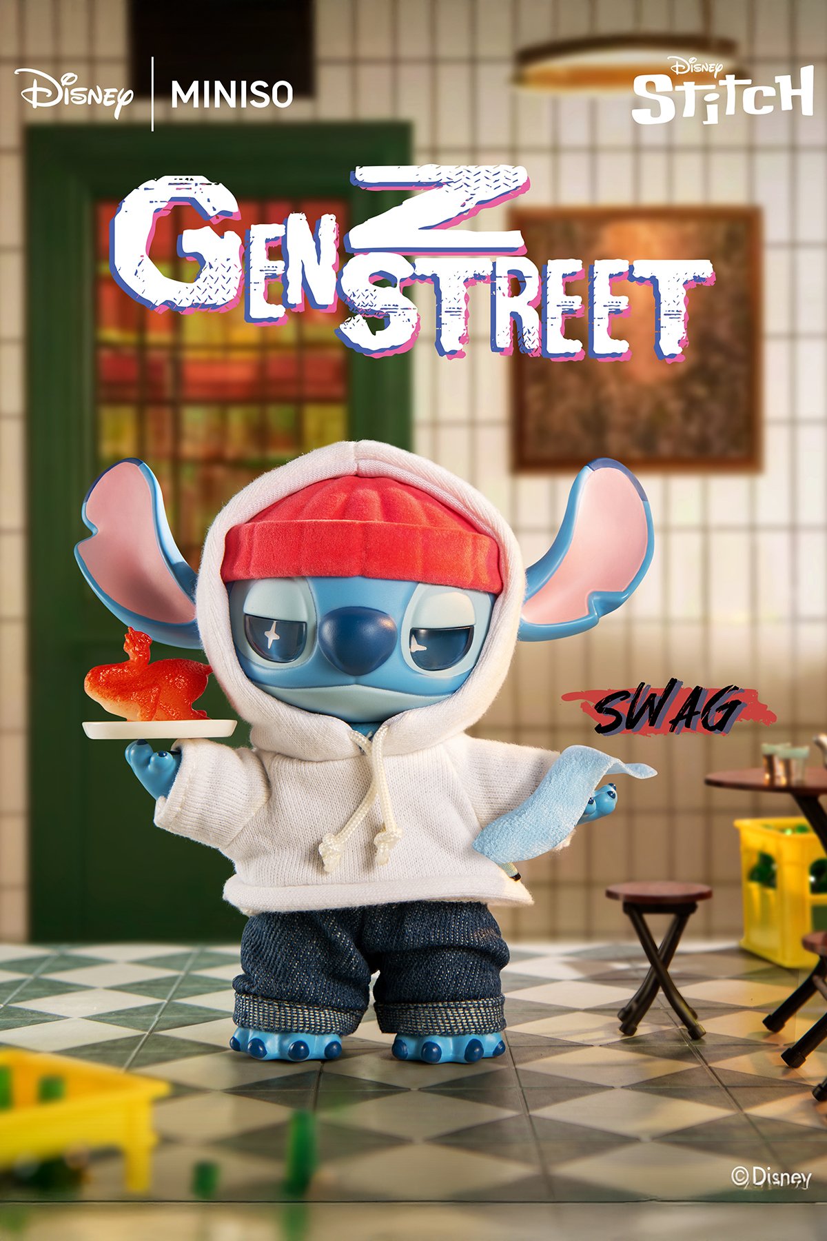 Disney Stitch Lisanslı GenZ Sokak Serisi Sürpriz Çanta Süsü -Anahtarlık - Blind Box