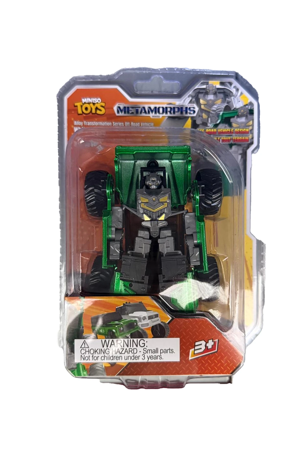 Metal Robota Dönüşen Off-Road Aracı (Beyaz/ Yeşil)