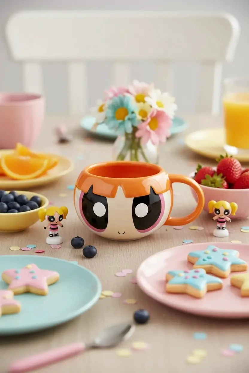 Powerpuff Girls Lisanslı Seramik Kupa 350 ml - Blossom