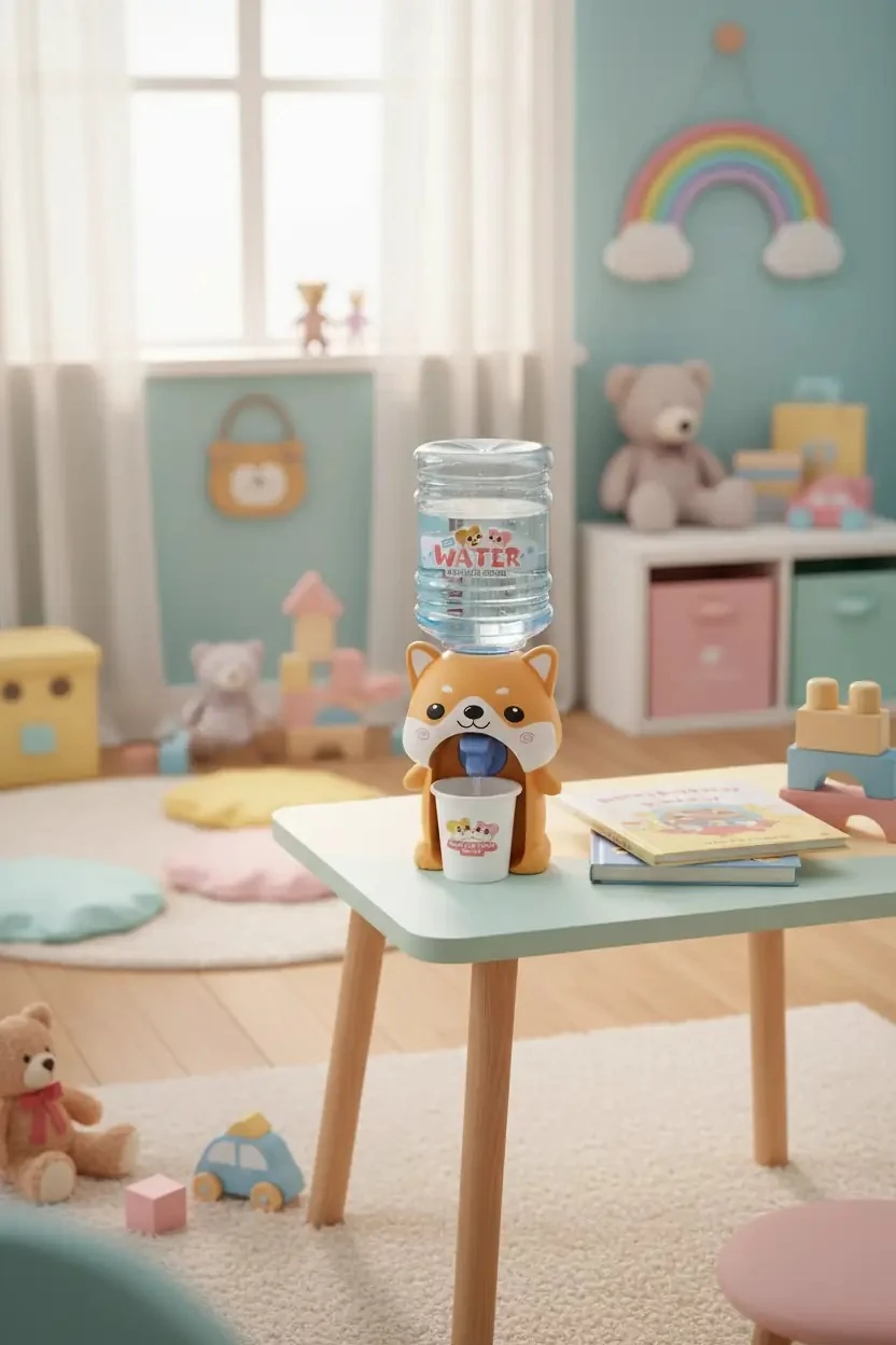 Miniso Evcil Hayvan Sebili Yavru Köpek Temalı – 22,5 Cm Çocuklar İçin Mini Su Sebili