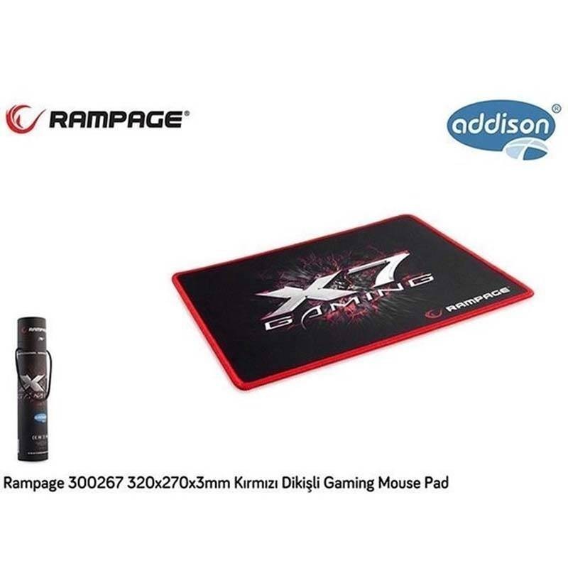 Kırmızı Addison Rampage 300267 Dikişli Gaming Mouse Pad 320*270*3mm