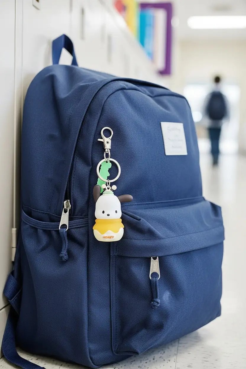 Sanrio Lisanslı Arı Serisi Işıklı Anahtarlık - Pochacco