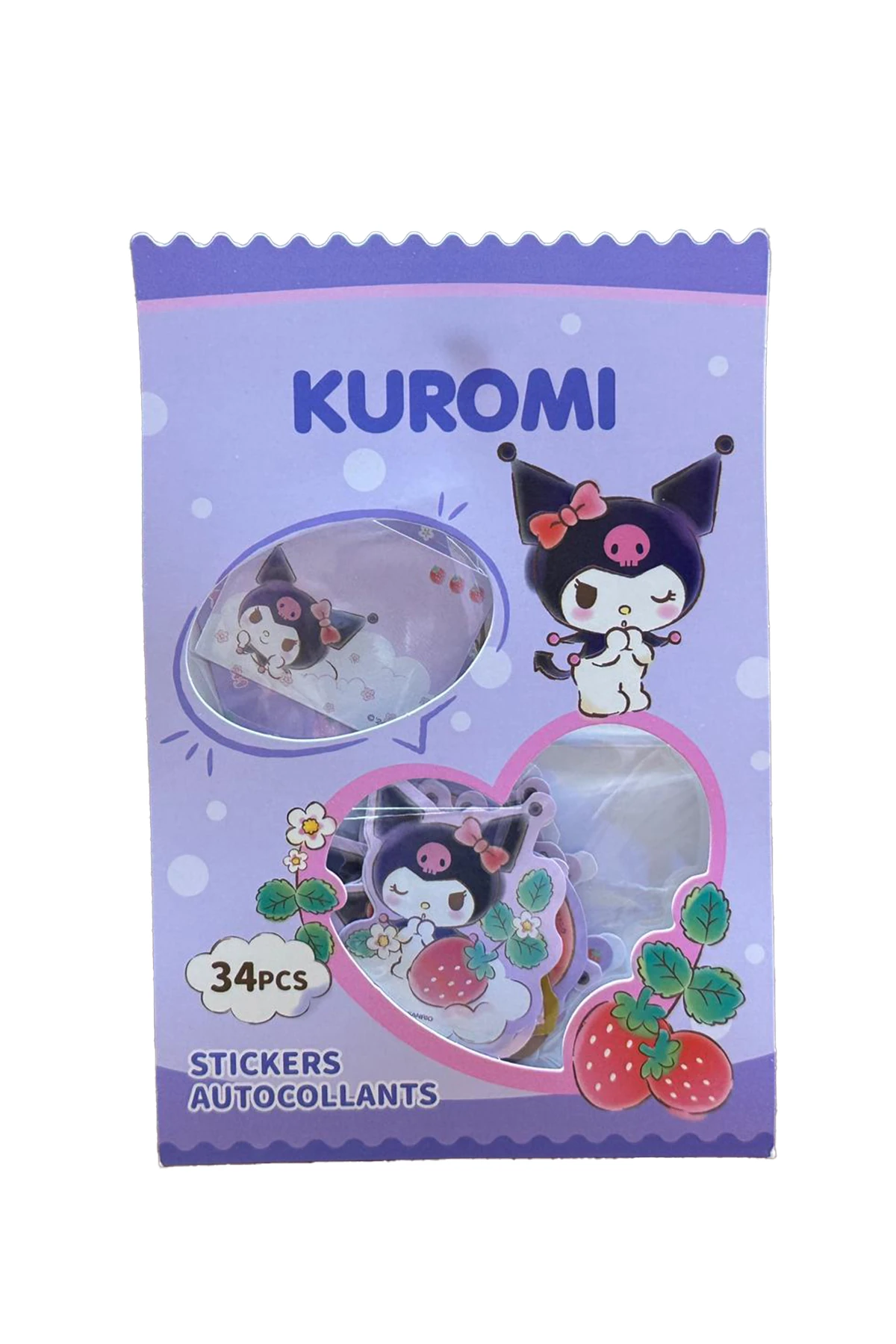 Sanrio Lisanslı Çilek Koleksiyonu İki Sıralı Sticker