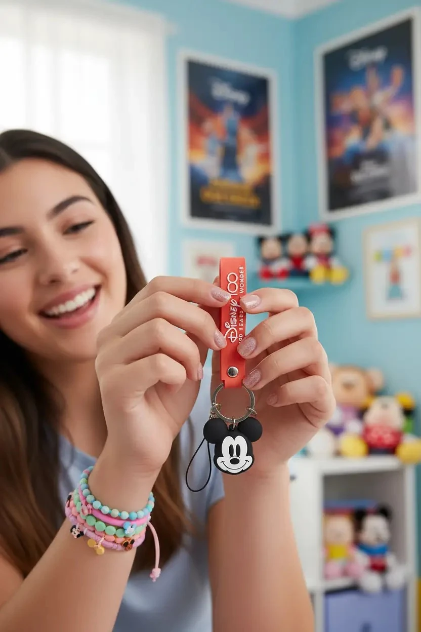 Disney Mickey Mouse Lisanslı Telefon İpi - Anahtarlık