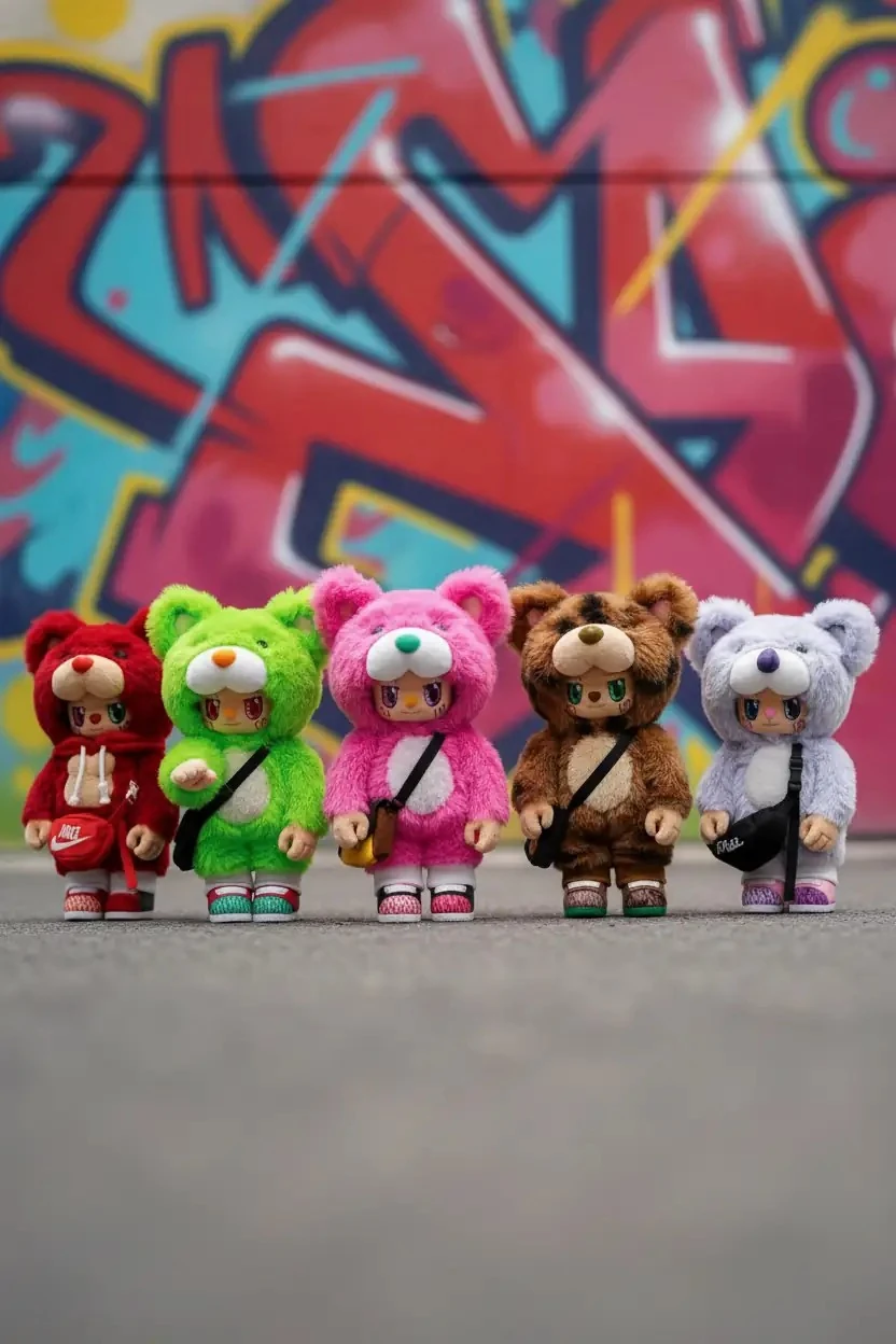 Rebel Bear Pozlanabilir Figür Çantalı Serisi Sürpriz Figür – Koleksiyonluk Blind Box Oyun Seti