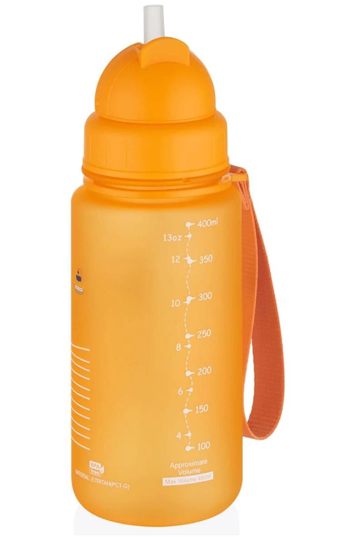 Ayılı Tritan Matara Turuncu 400 Ml