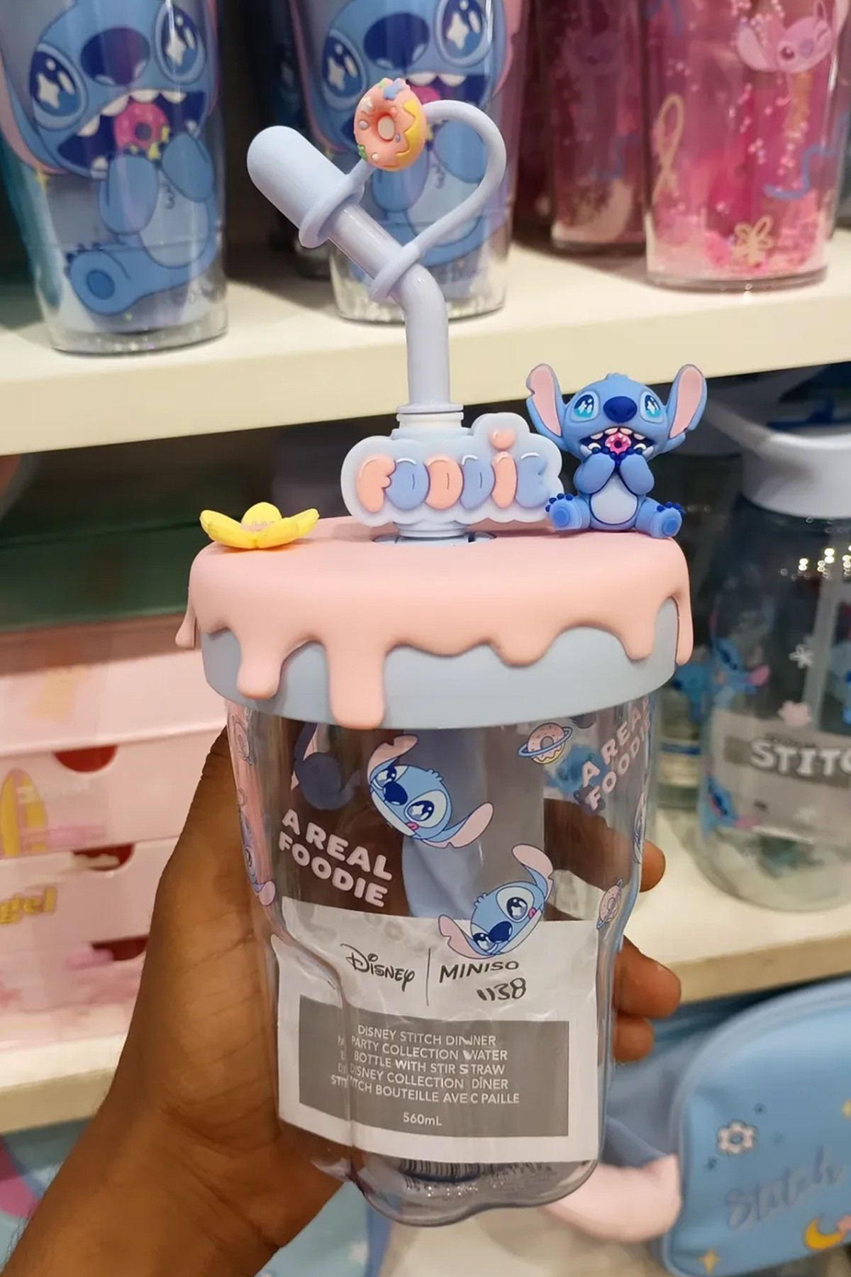 Disney Lilo&Stitch Lisanslı Parti Serisi Pipetli Plastik Şişe