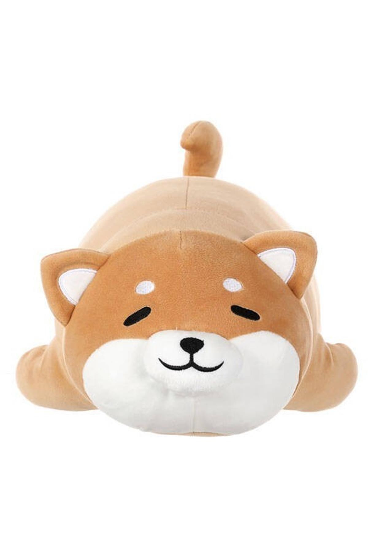 Uzanan Shiba Inu Şekilli Peluş Oyuncak 39 Cm