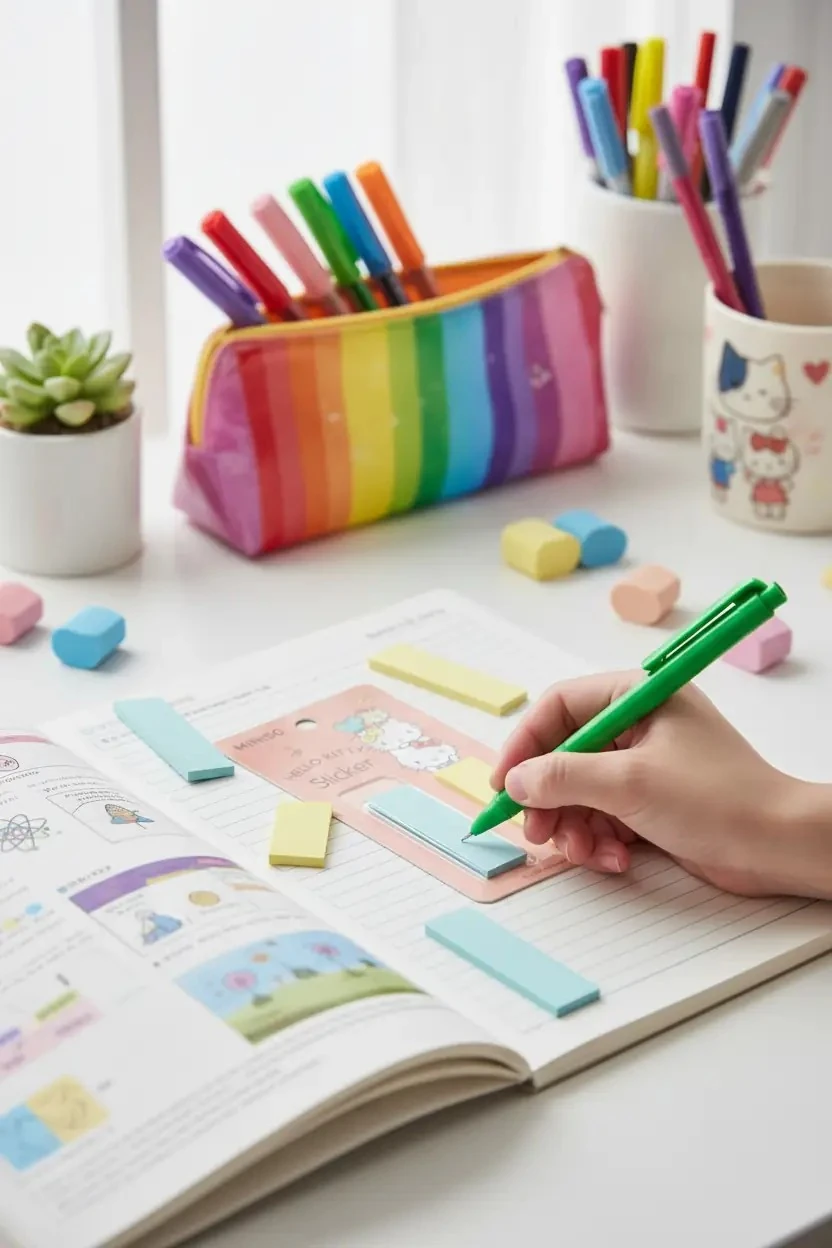 Sanrio Lisanslı Stacking Fun Serisi Kılıflı Yapışkan Mini Notlar (Hello Kitty)