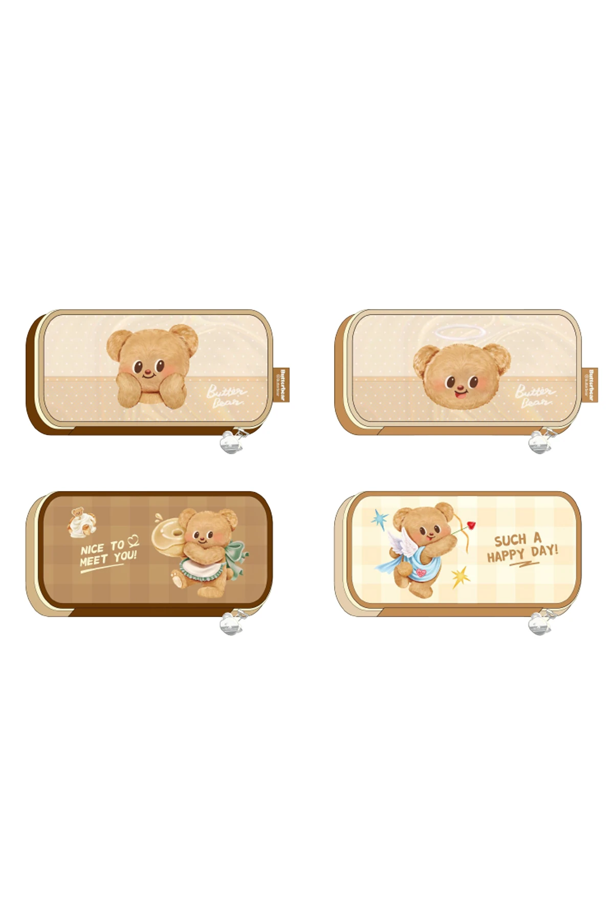 Butterbear Serisi Çift Fermuarlı Kalemlik