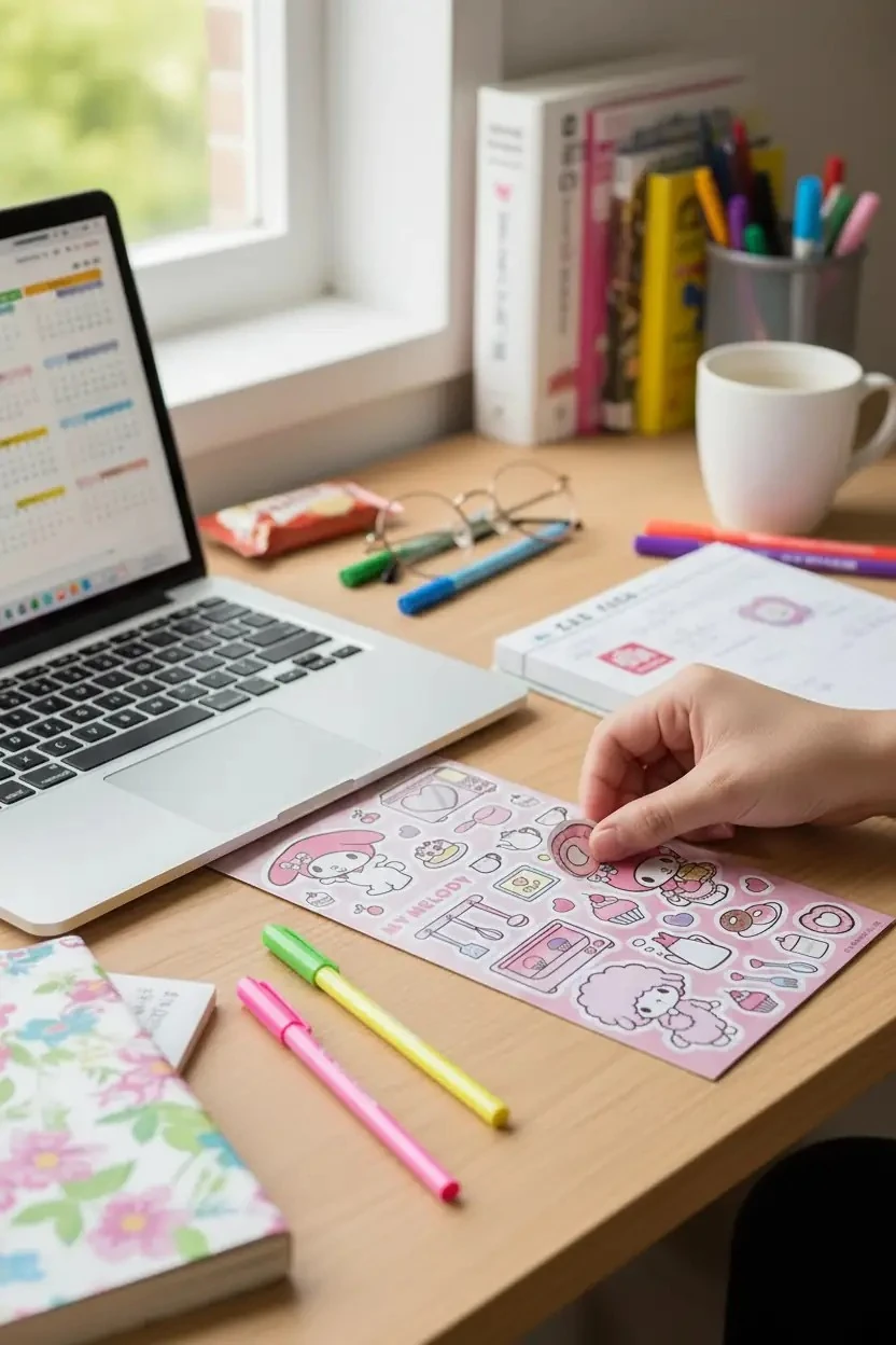 Sanrio Lisanslı Büyük Boy Sticker Defteri Seti 100+ Parça Çıkartma Albümü