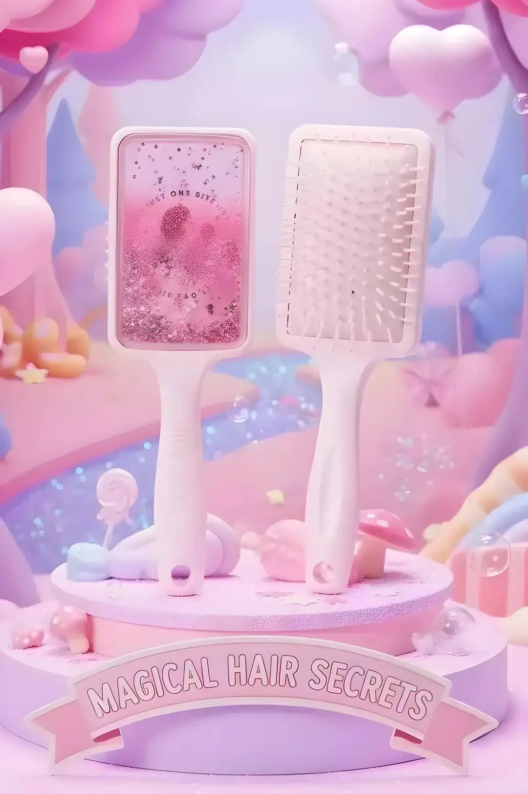 Disney Prenses Lisanslı Glitterlı Saç Fırçası - Pamuk Prenses