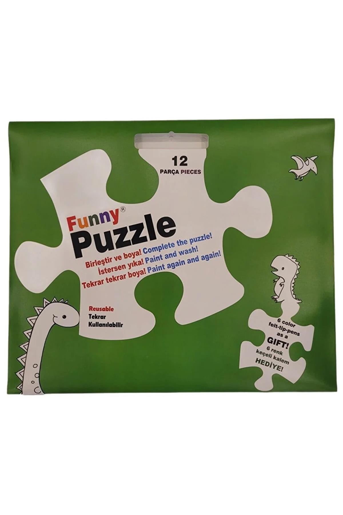 Funny Mat Washable Puzzle - Dinozor Çağı 30X40Cm