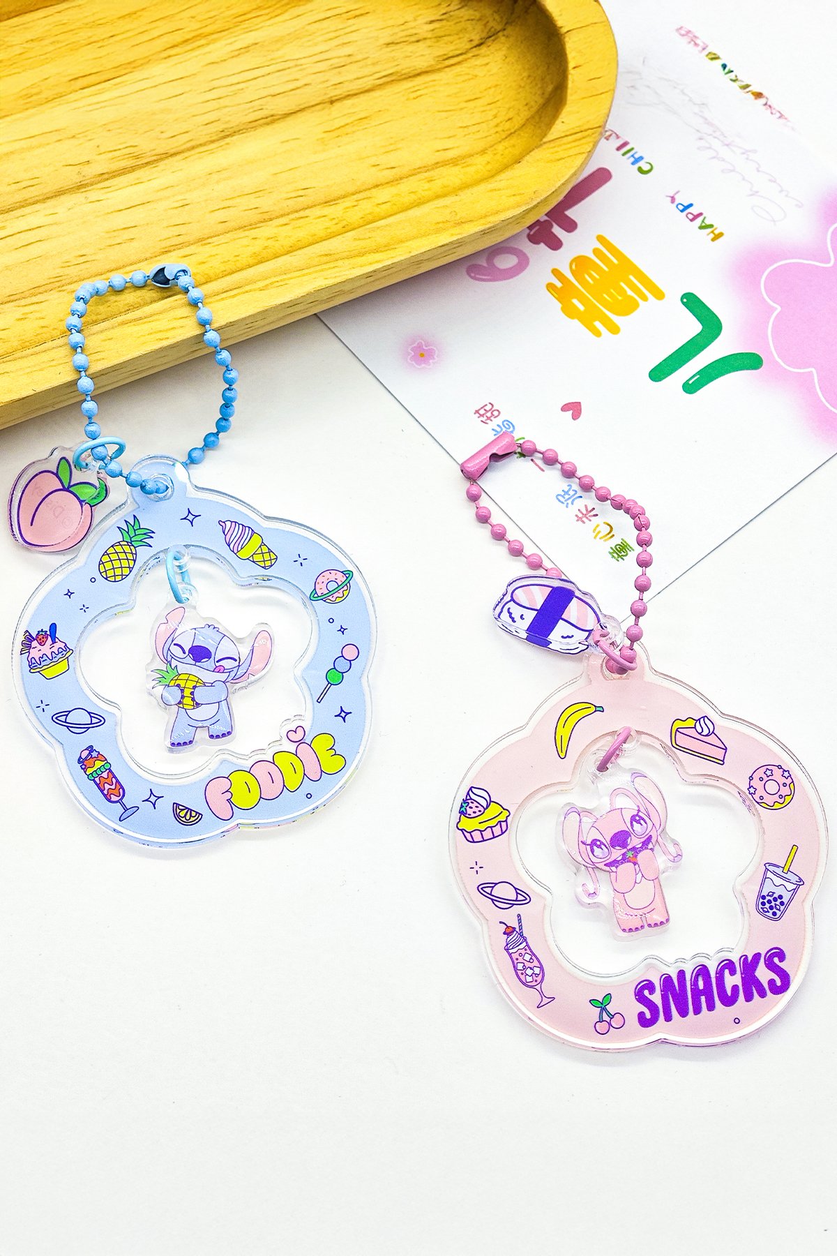 Disney Lilo&Stitch Lisanslı Parti Serisi Çiçek Figürlü Anahtarlık