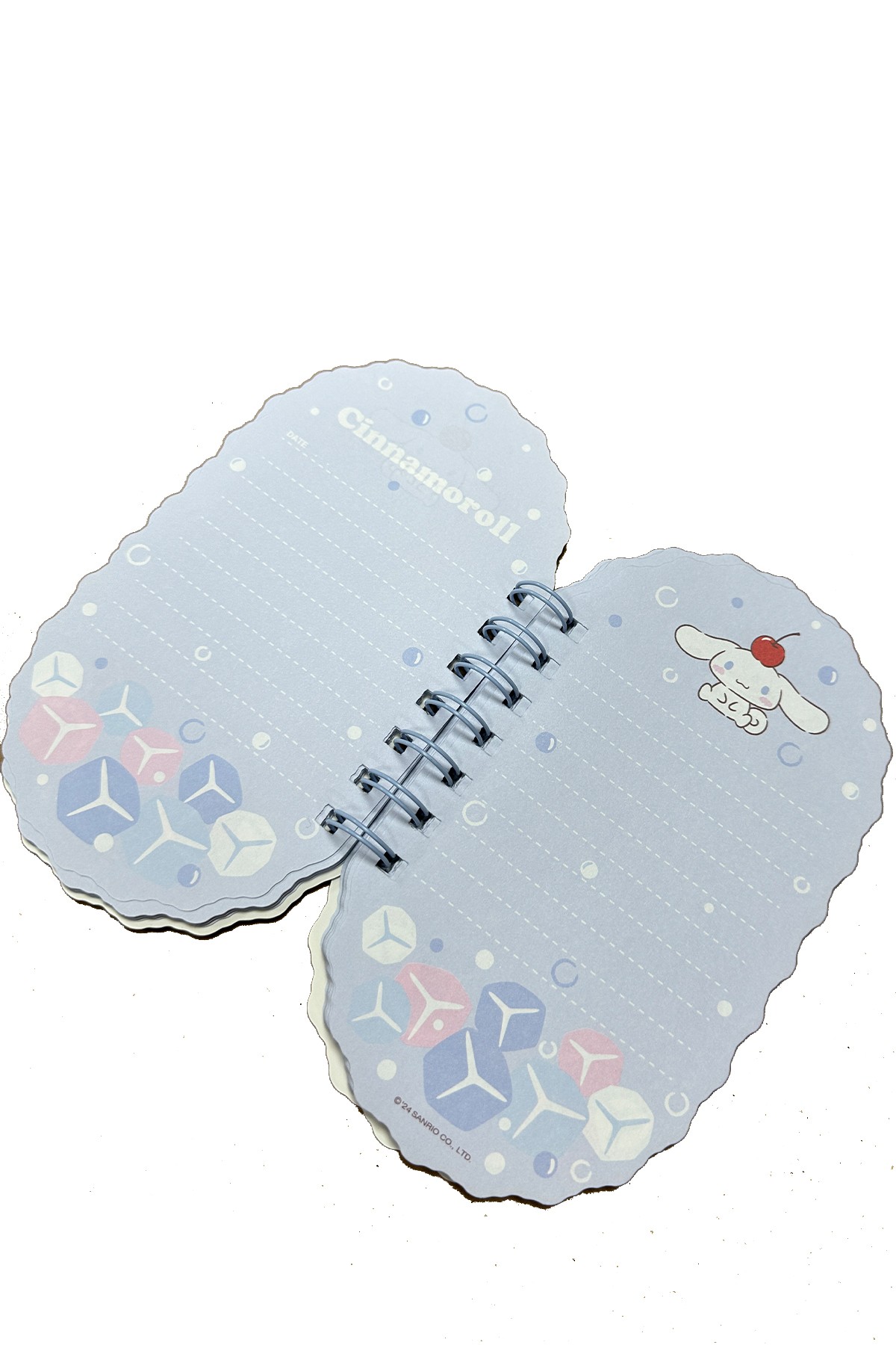 Sanrio Lisanslı Renkli Yaz Serisi Pipetli Kalem Figürlü Telli Defter - Cinnamoroll