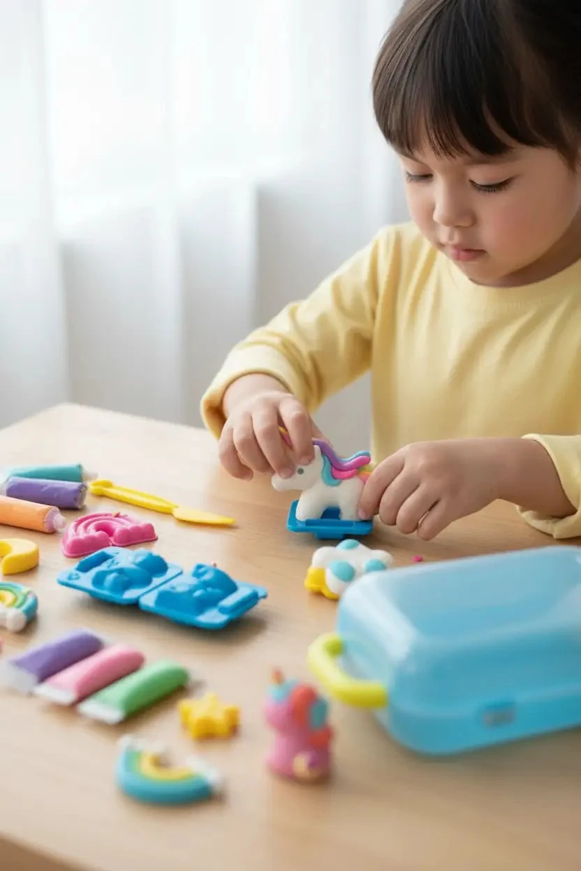 Miniso Lisanslı Oyun Hamuru Seti 12 Renk – Bavul Serisi Unicorn Temalı Eğlenceli Set