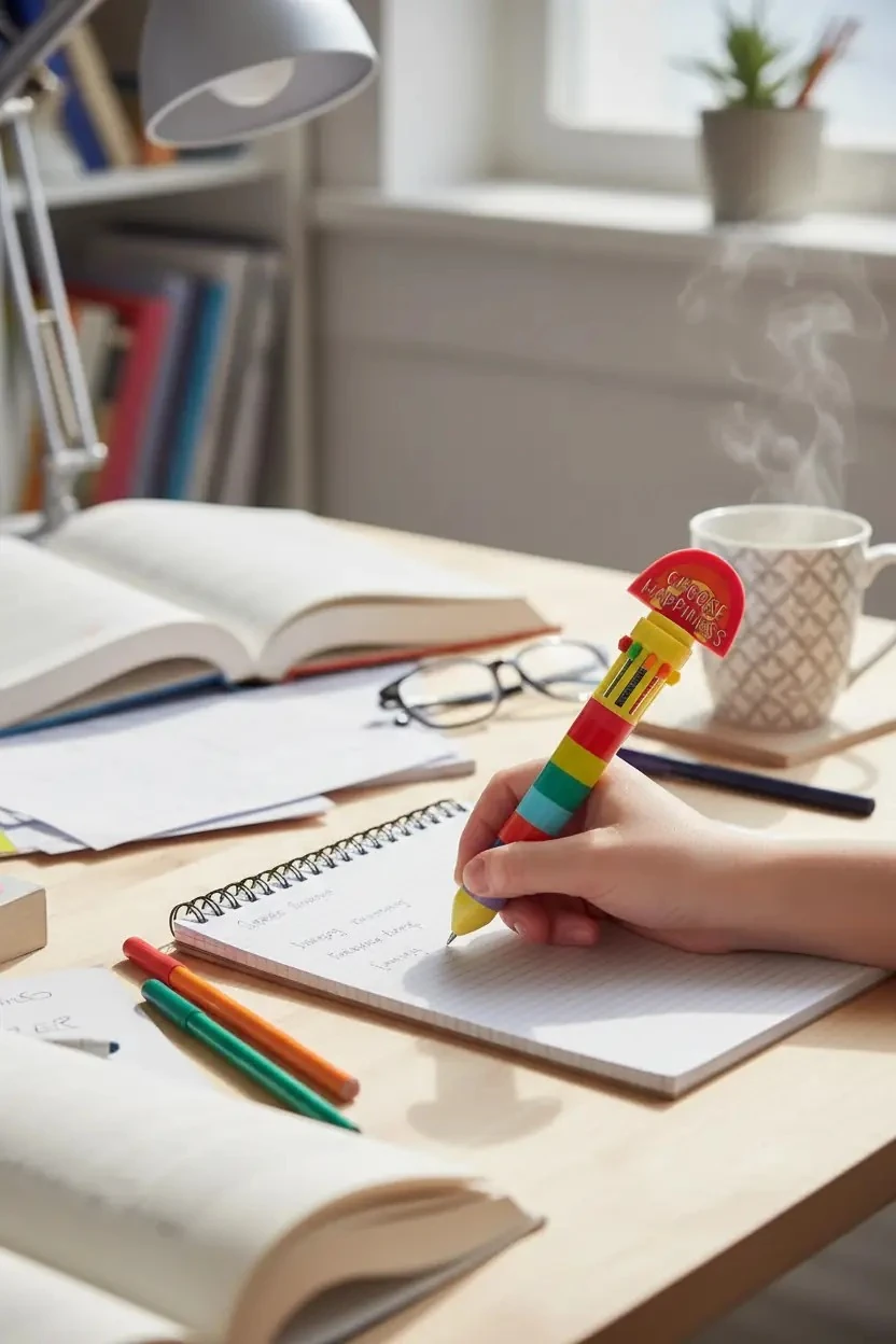 Miniso Lisanslı Yaz Renkleri Serisi Tükenmez Kalem - Ergonomik Şık Tasarım Hediyelik Kalem 15 cm