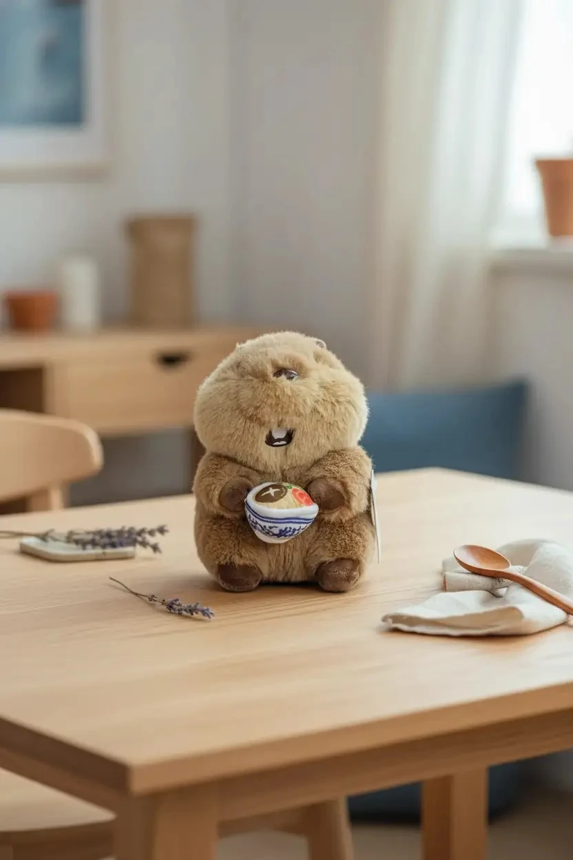 Miniso Lisanslı Marmot Peluş Oyuncak – Kase Detaylı Yumuşak 20 Cm