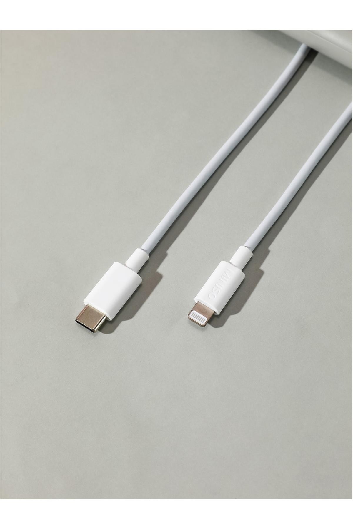 Type-C -Lightning Hızlı Şarj Ve Sync Kablosu -Beyaz