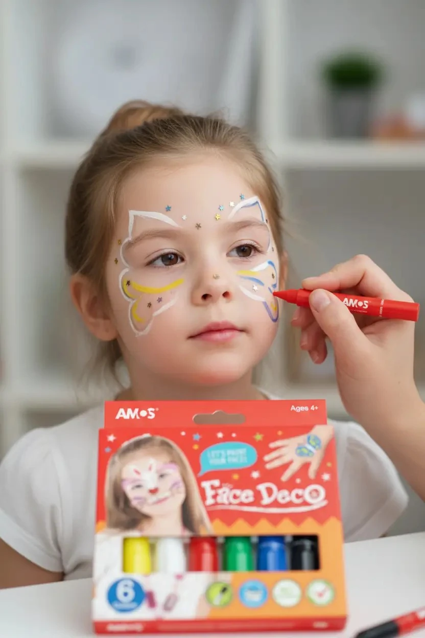 Amos Yüz Boyama Kalemi 6’lı Set – Hassas Uygulama Sağlayan Cilt Dostu Yüz Boyama Seti