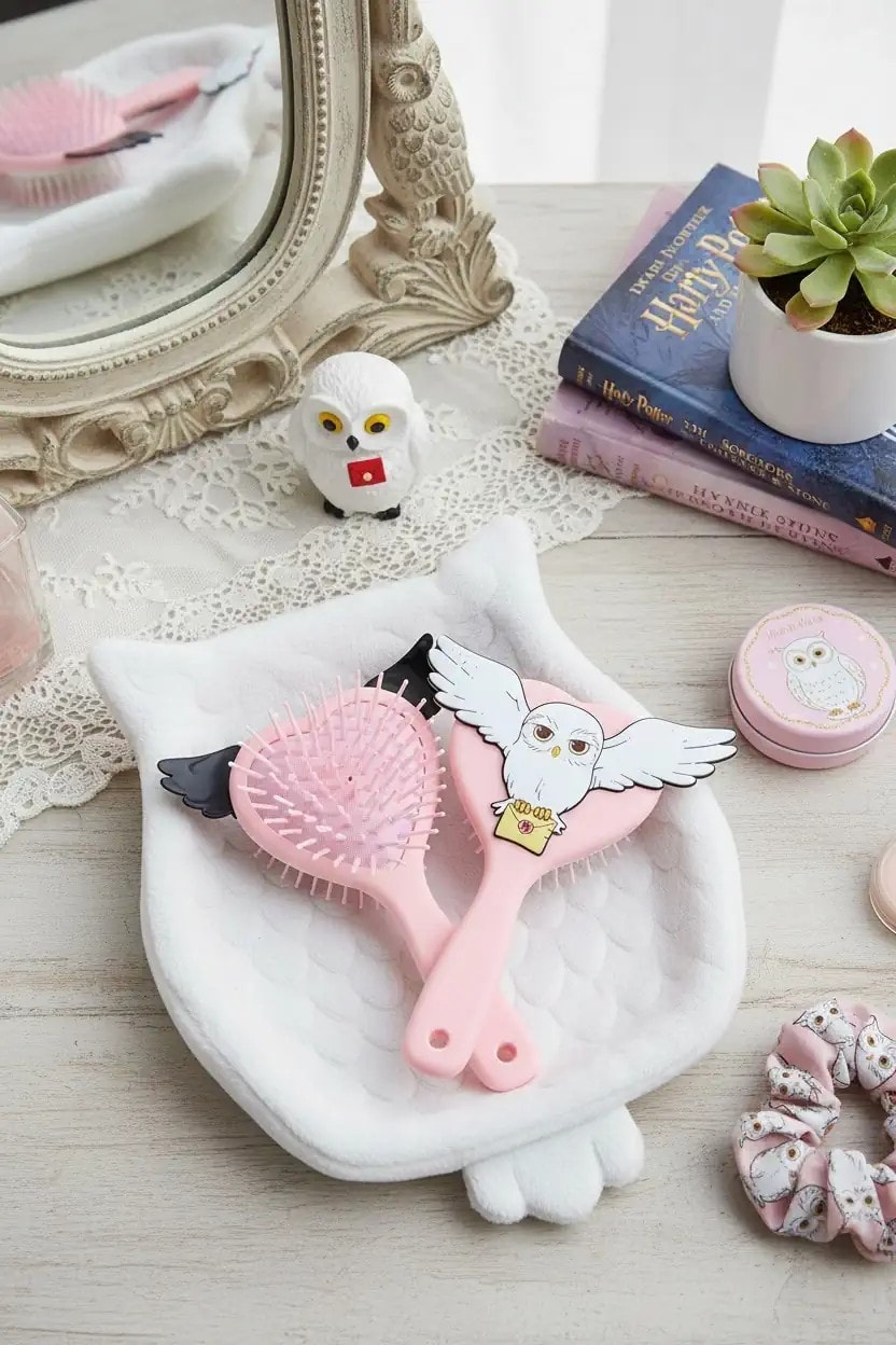 Harry Potter Lisanslı Saç Fırçası - Hedwig