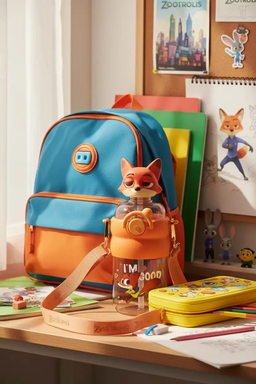 Disney Zootropolis Lisanslı Taşınabilir Tritan Matara 600 mL