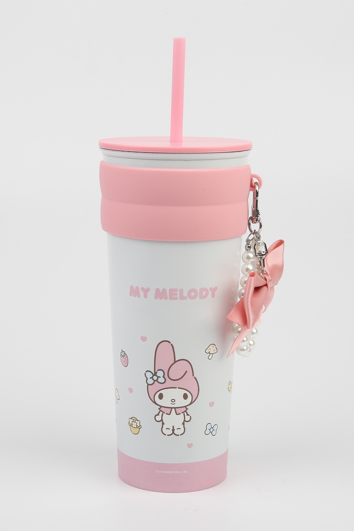Sanrio Lisanslı Askılı ve Pipetli Paslanmaz Çelik Matara 800 ML
