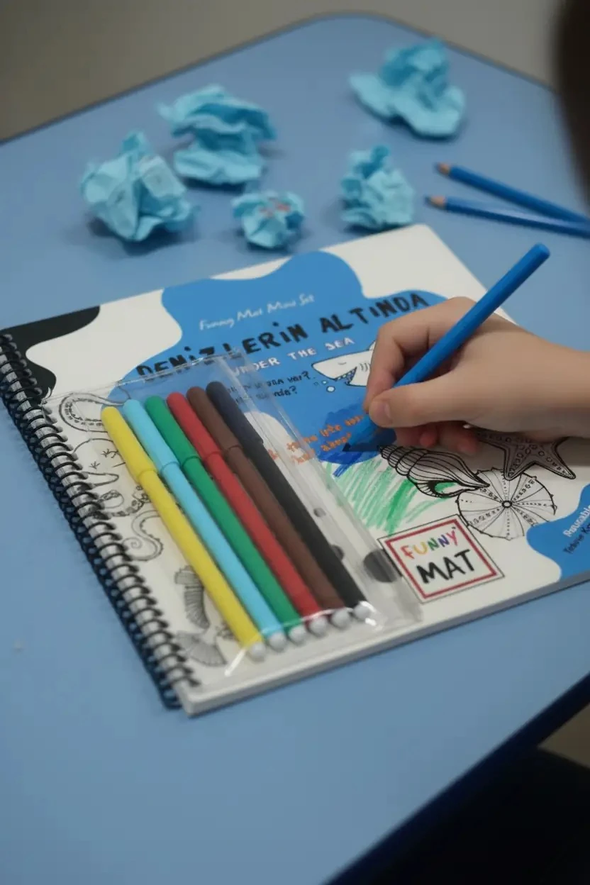 Akademi Çocuk Mini Funny Mat Denizlerin Altında – 6 Kalemli Aktivite Seti