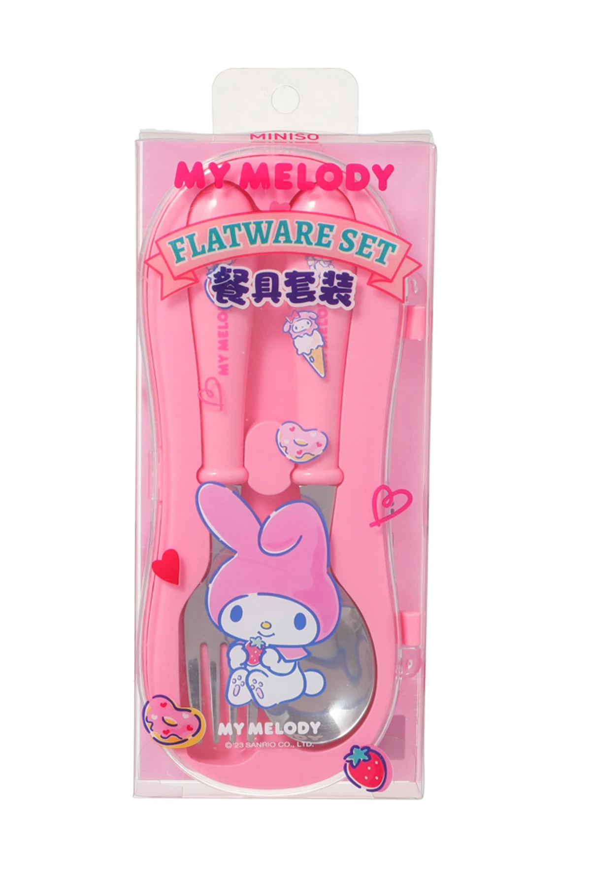 Sanrio Lisanslı My Melody Taşınabilir Paslanmaz Çelik Çatal