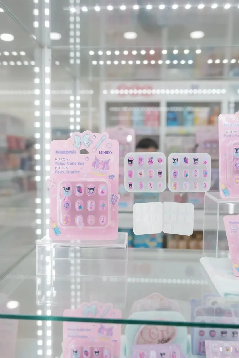 Sanrio Lisanslı Kuromi Jel Yapışkanlı Takma Tırnak Seti Pembe – Sevimli Havalı Tasarım