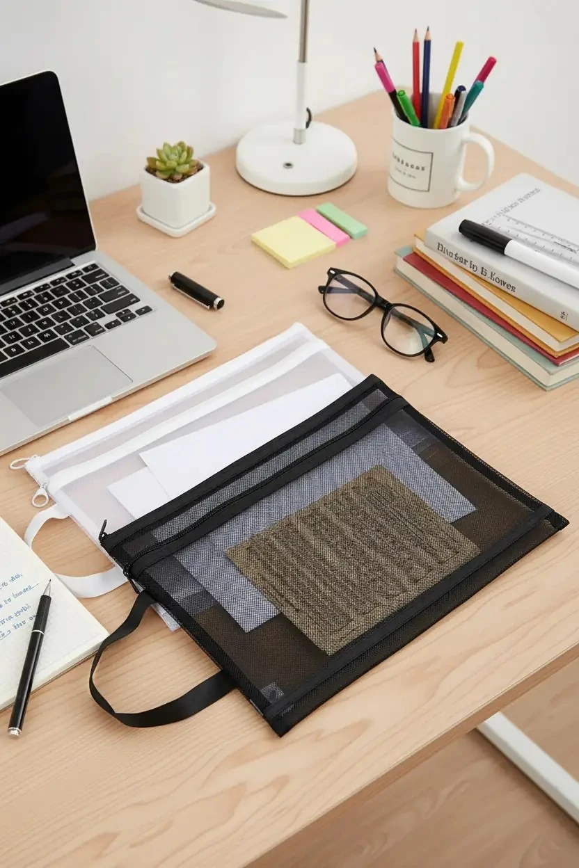 Miniso Lisanslı Minimalizm Koleksiyonu A4 Çift Katmanlı File Evrak Çantası