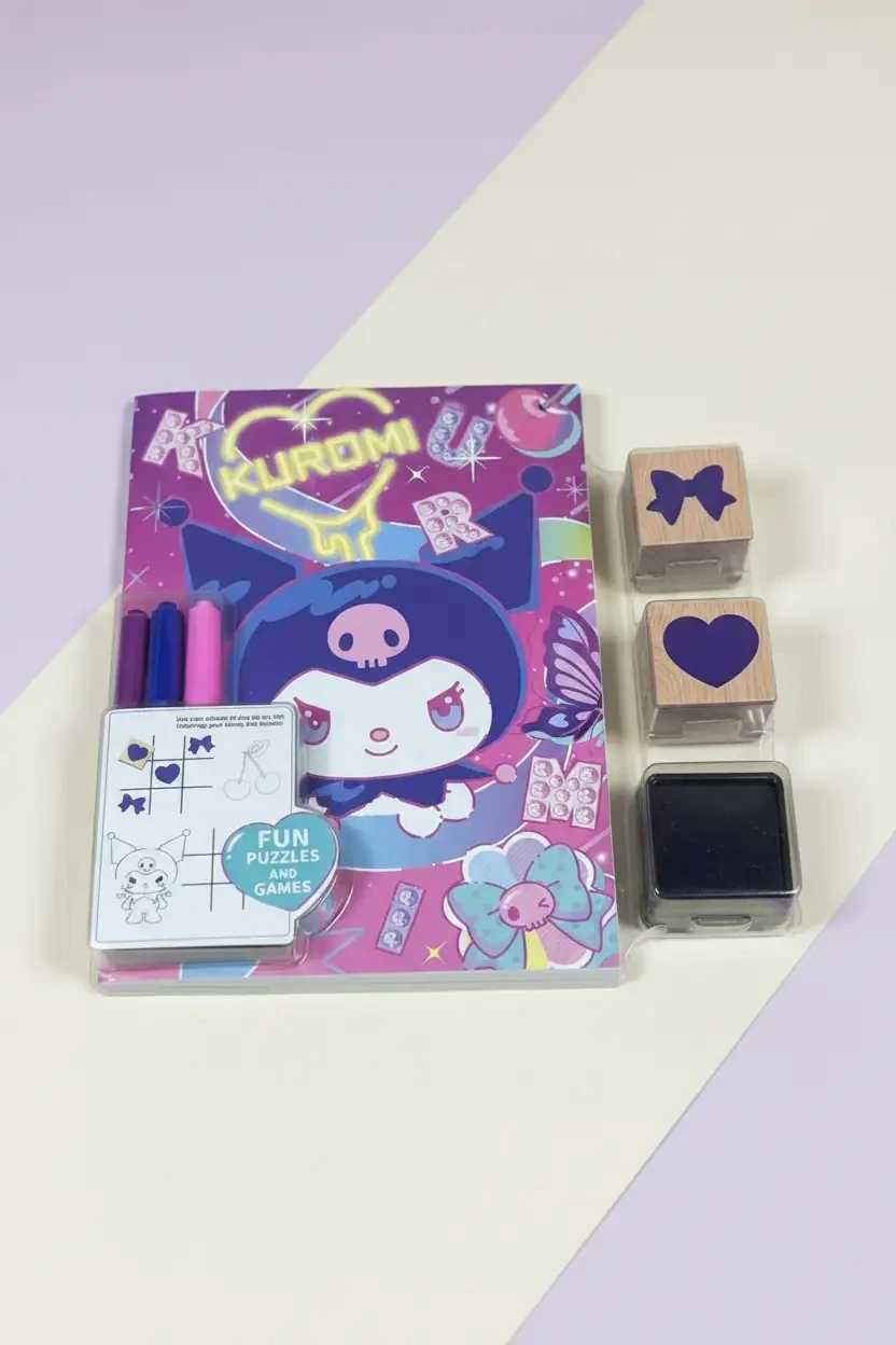 Sanrio Lisanslı Kuromi Damgalı Boyama Seti – Sihirli Parti Aktivite