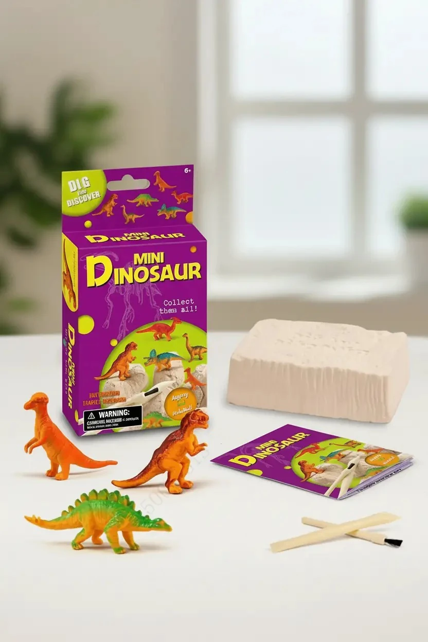 Miniso Lisanslı Renkli Dinozor Blind Box – Kazı Figürlü Sürpriz Kutu